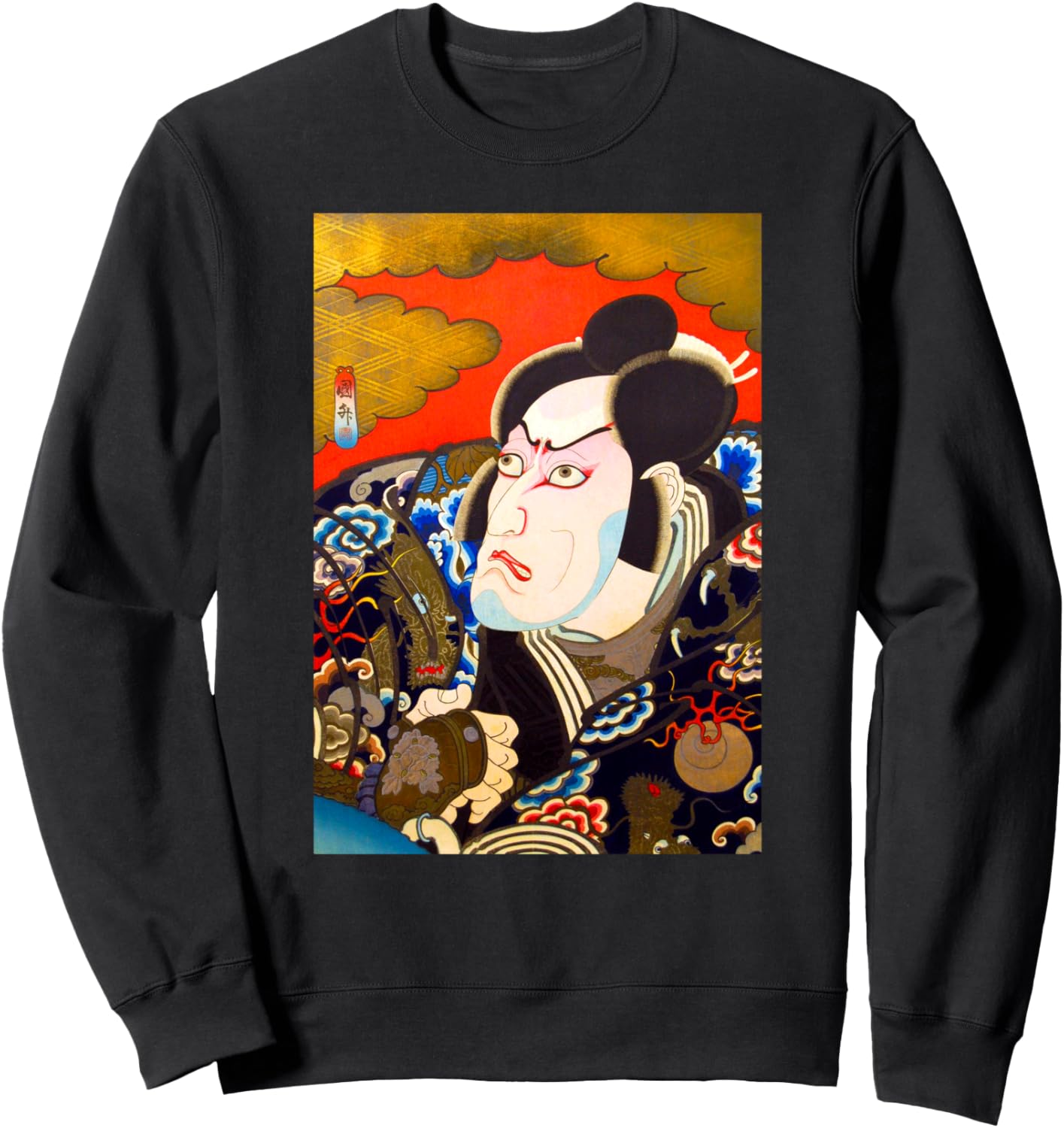 

Японская живопись, актер Кабуки, 1849 год, графический дизайн, толстовка The Art Of Printing By Mcma - Digitally Enhanced Art, черный