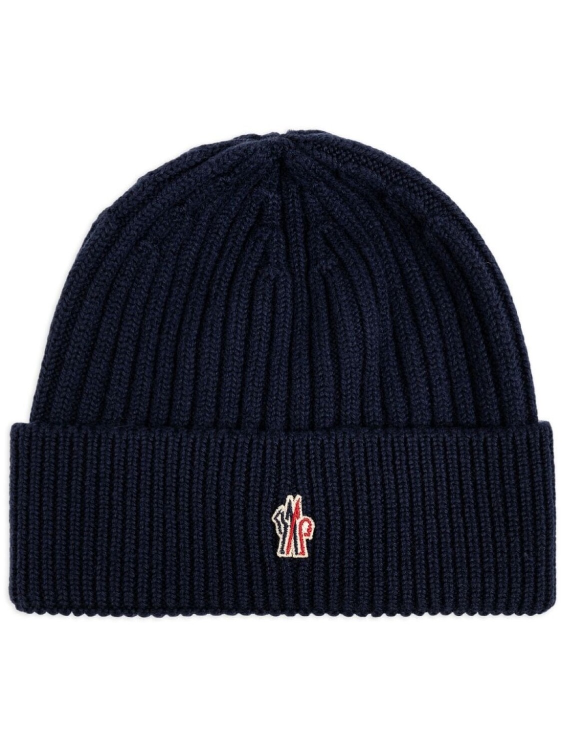 

Шапка-бини с вышитым логотипом Moncler Grenoble, синий