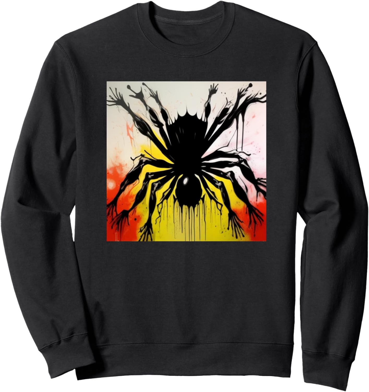 

Красочный силуэт паука, толстовка для любителей пауков Spider Art - Merch Men Women Kids Boys Girls Gift, черный