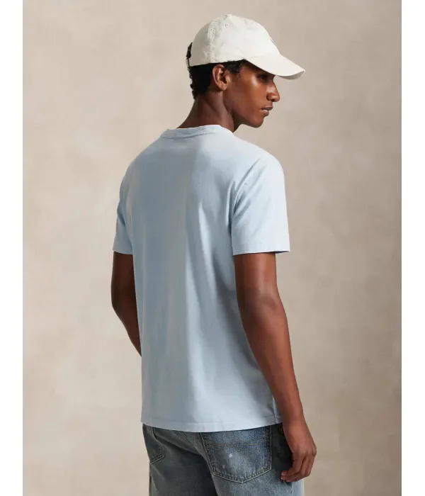Футболка custom slim fit Polo Ralph Lauren, небесно-голубой — фото 3