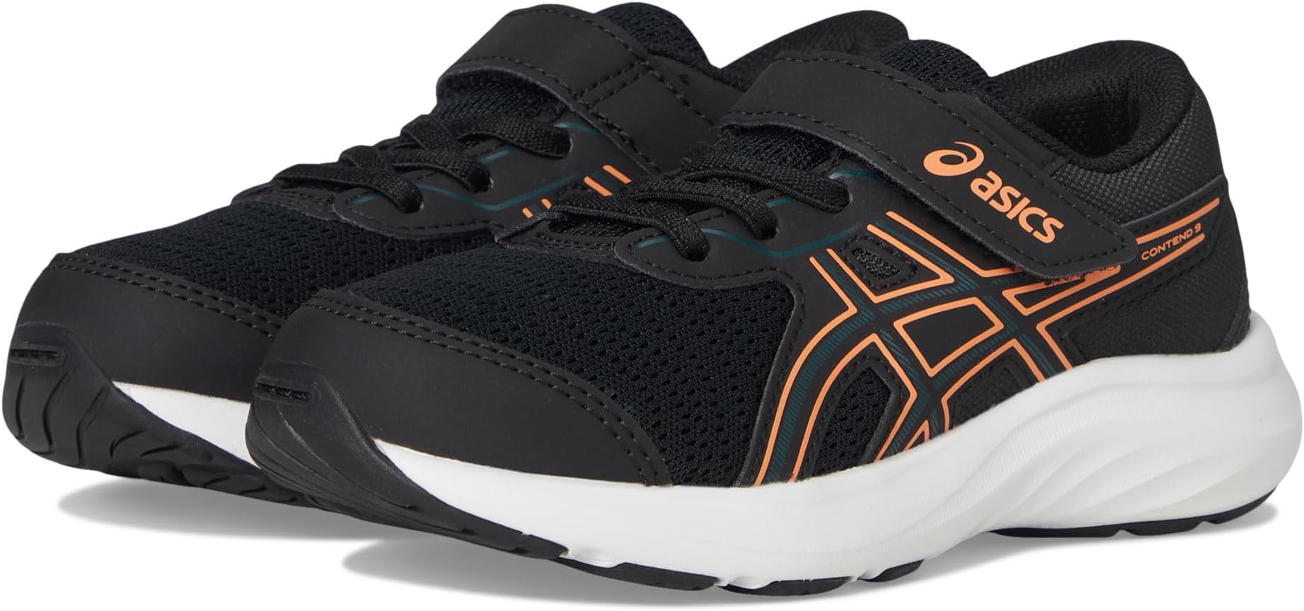 

Кроссовки ASICS Kids Contend 9 PS, цвет Black/Saxon Green