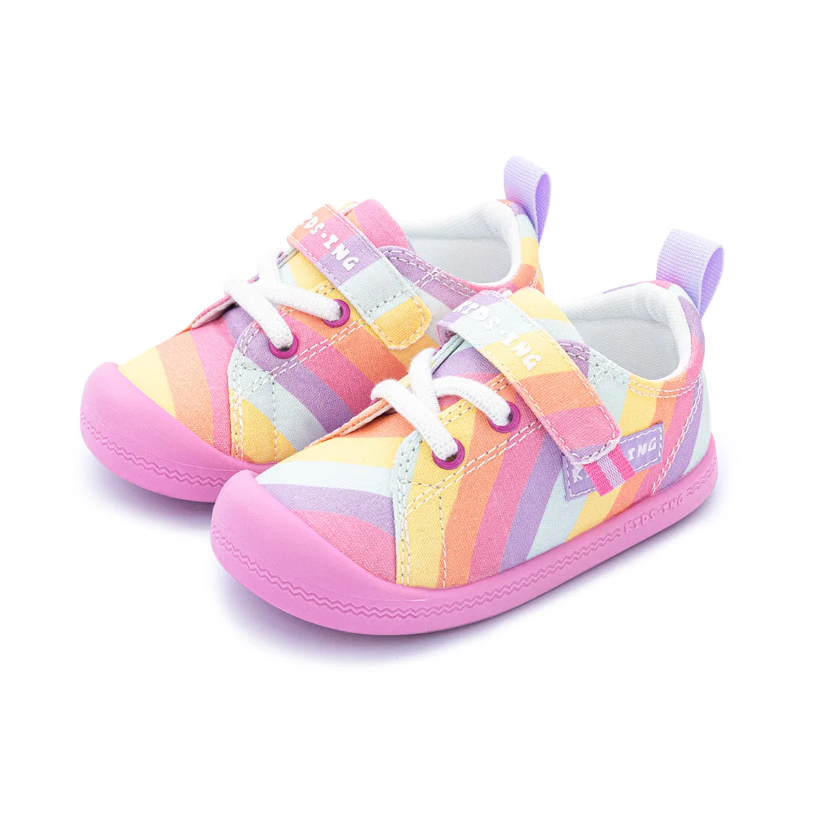 Кроссовки детские Canvas Slip Resistant Anti Kick KIDSING розовые