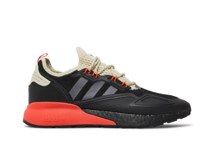 Кроссовки adidas ZX 2K Boost 'Black Solar Red', черный — фото 2