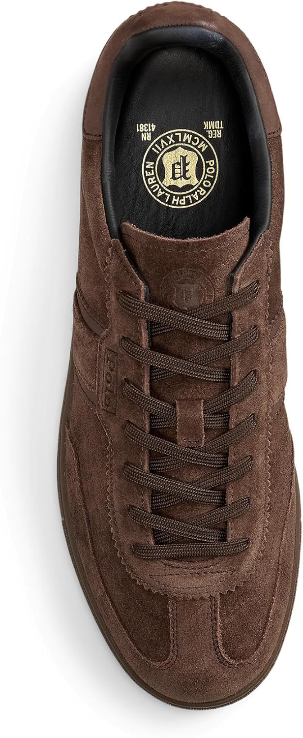 Polo Ralph Lauren мужские кроссовки Bedford Suede, Dark Brown — фото 4