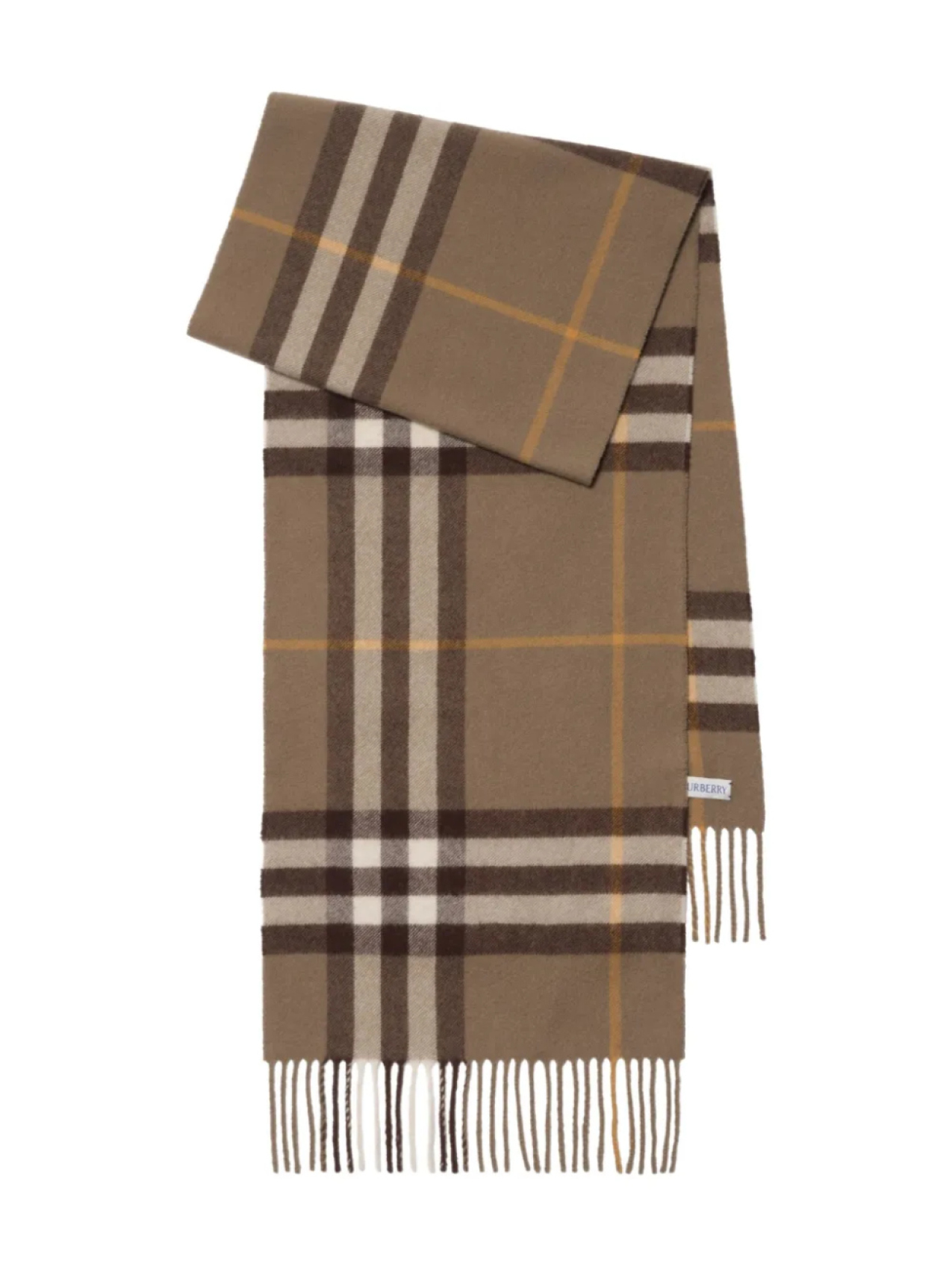 

Кашемировый шарф Burberry в клетку, коричневый