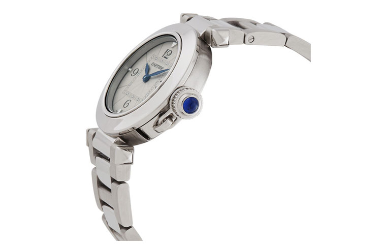 Cartier Часы Pasha De Quartz Movement женские, 30 мм, белый циферблат, корпус из нержавеющей стали, браслет из нержавеющей стали — фото 2