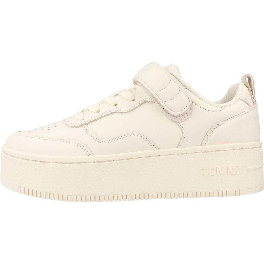 TOMMY HILFIGER Кроссовки Tommy Jeans модель Adhesive Strip Flatform цвет бежевый — фото 2