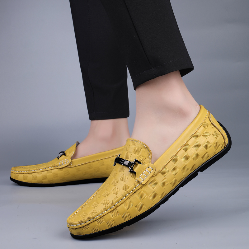BAGE Мужские повседневные кроссовки Low Top желтые, цвет Yellow — фото 2