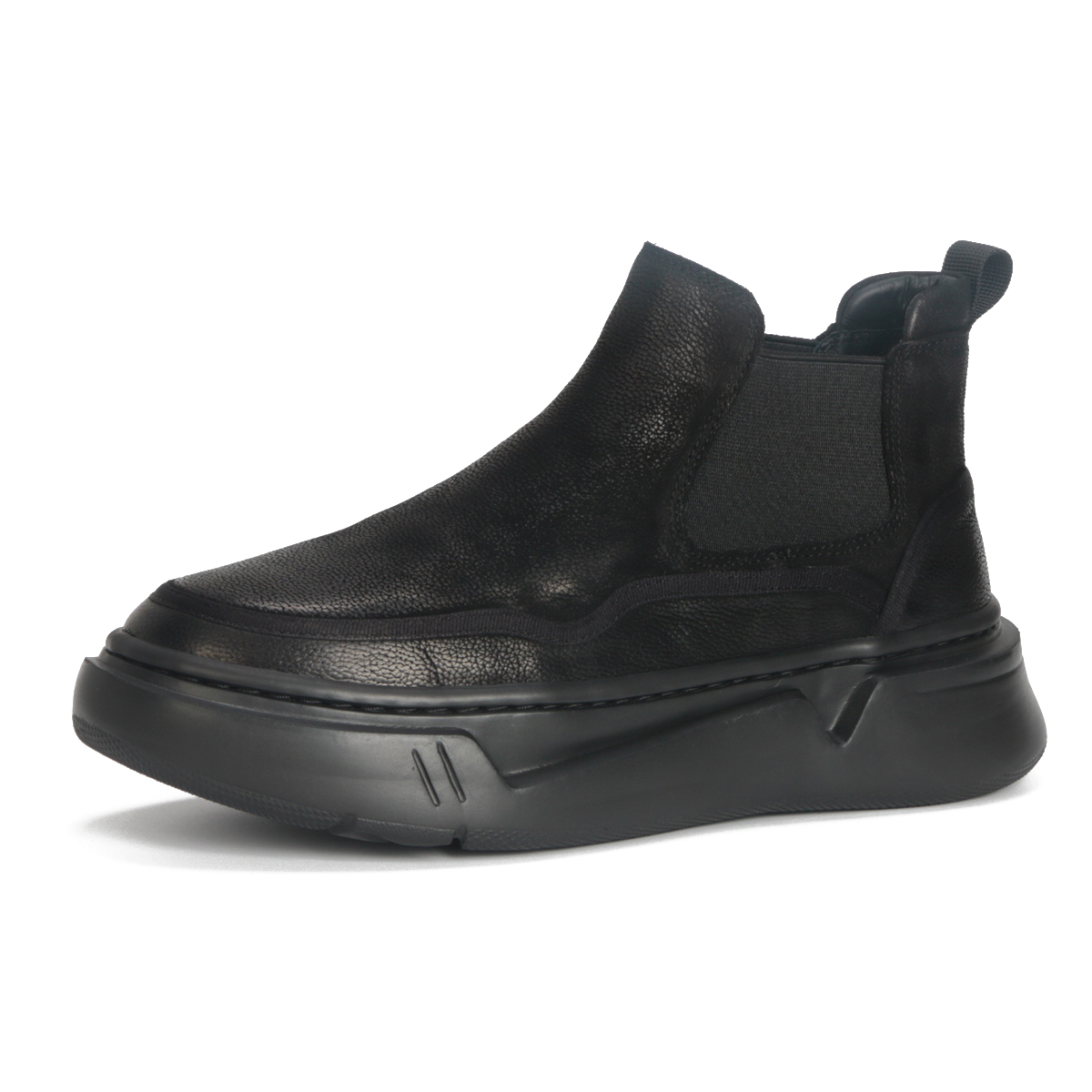 TIEKE Челси-ботинки мужские Top Grain Cow Leather, черные, до щиколотки — фото 4