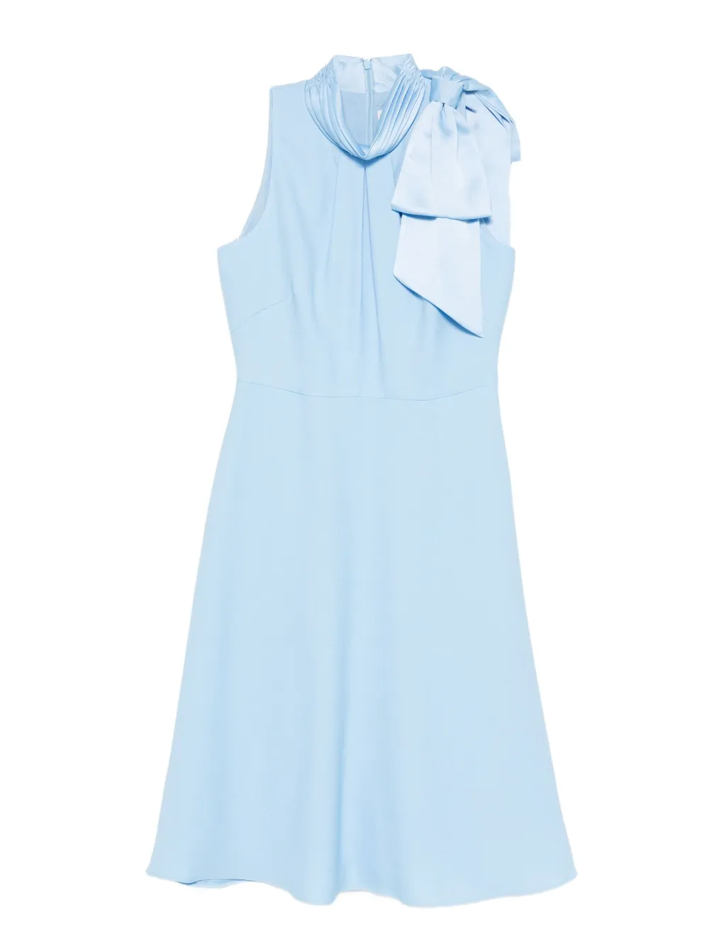 

Платье миди с высоким воротником и бантом Eliza J, синий