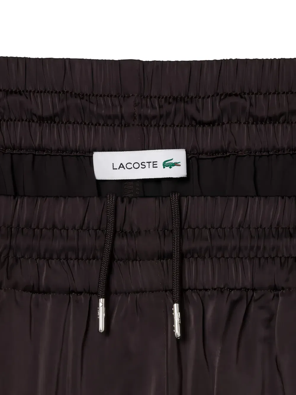 Брюки Lacoste Коричневые с эластичным поясом — фото 4