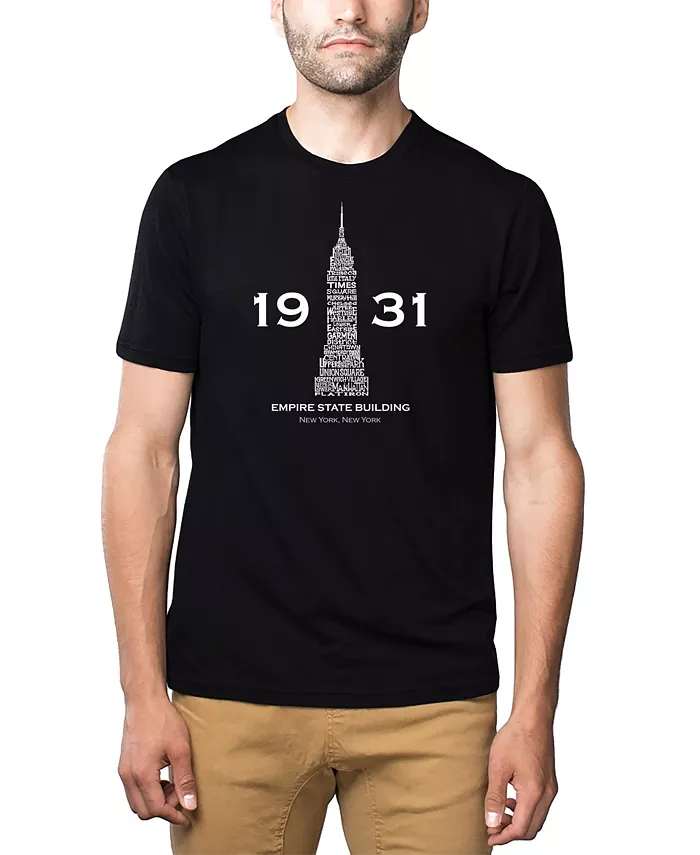 

Мужская футболка Premium Word Art - Empire State Building LA Pop Art, черный