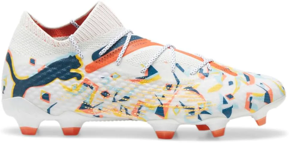 

Футбольные бутсы PUMA для мужчин Future 7 Ultimate Creativity для твердого и искусственного покрытия - синие, белые, синий/оранжевый/белый/желтый