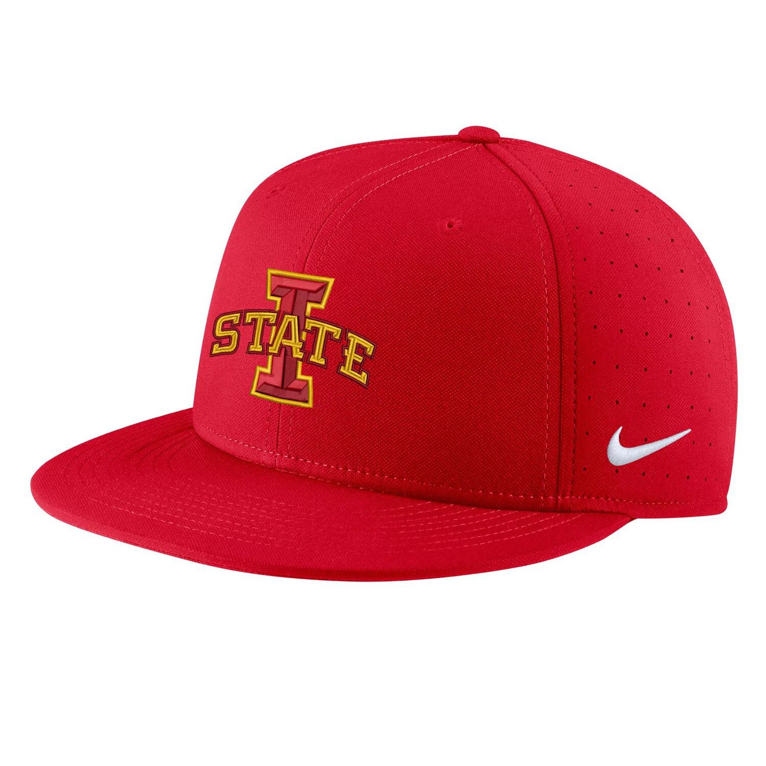 

Мужская приталенная кепка Nike Cardinal Iowa State Cyclones Aero True Baseball Performance