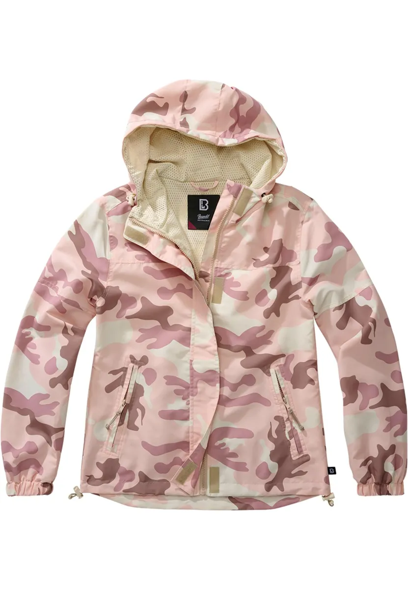

Всепогодная куртка Brandit " Brandit Women's Ladies Summer Windbreaker Frontzip" (1 шт.), с капюшоном, цвет Candy Camo