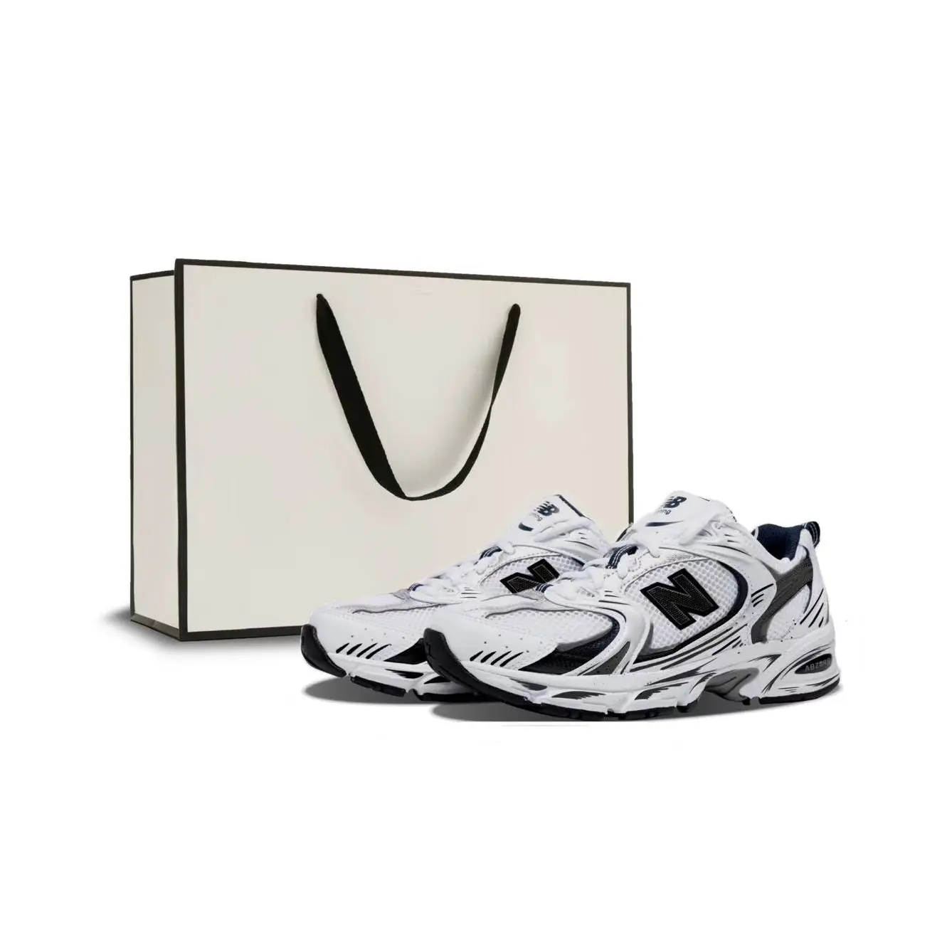 

New Balance NB 530 амортизирующие и дышащие кроссовки для беска low top unisex silver white D width