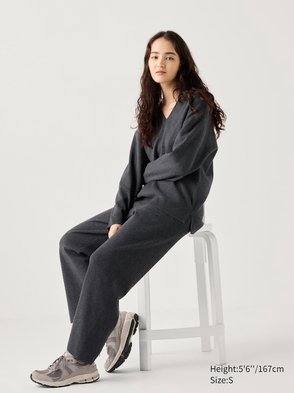 

Моющиеся трикотажные брюки milano Uniqlo, серый