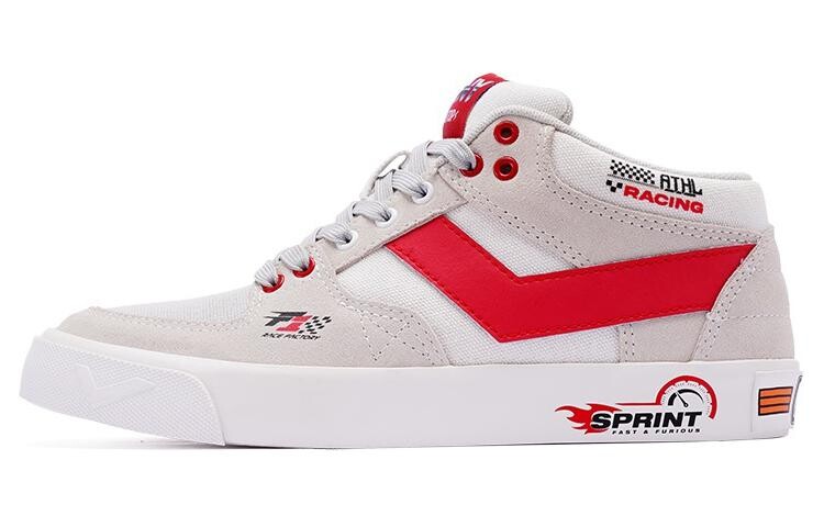 

Кроссовки PONY Atop Skateboarding Shoes Unisex Low-top Red, бежевый/красный