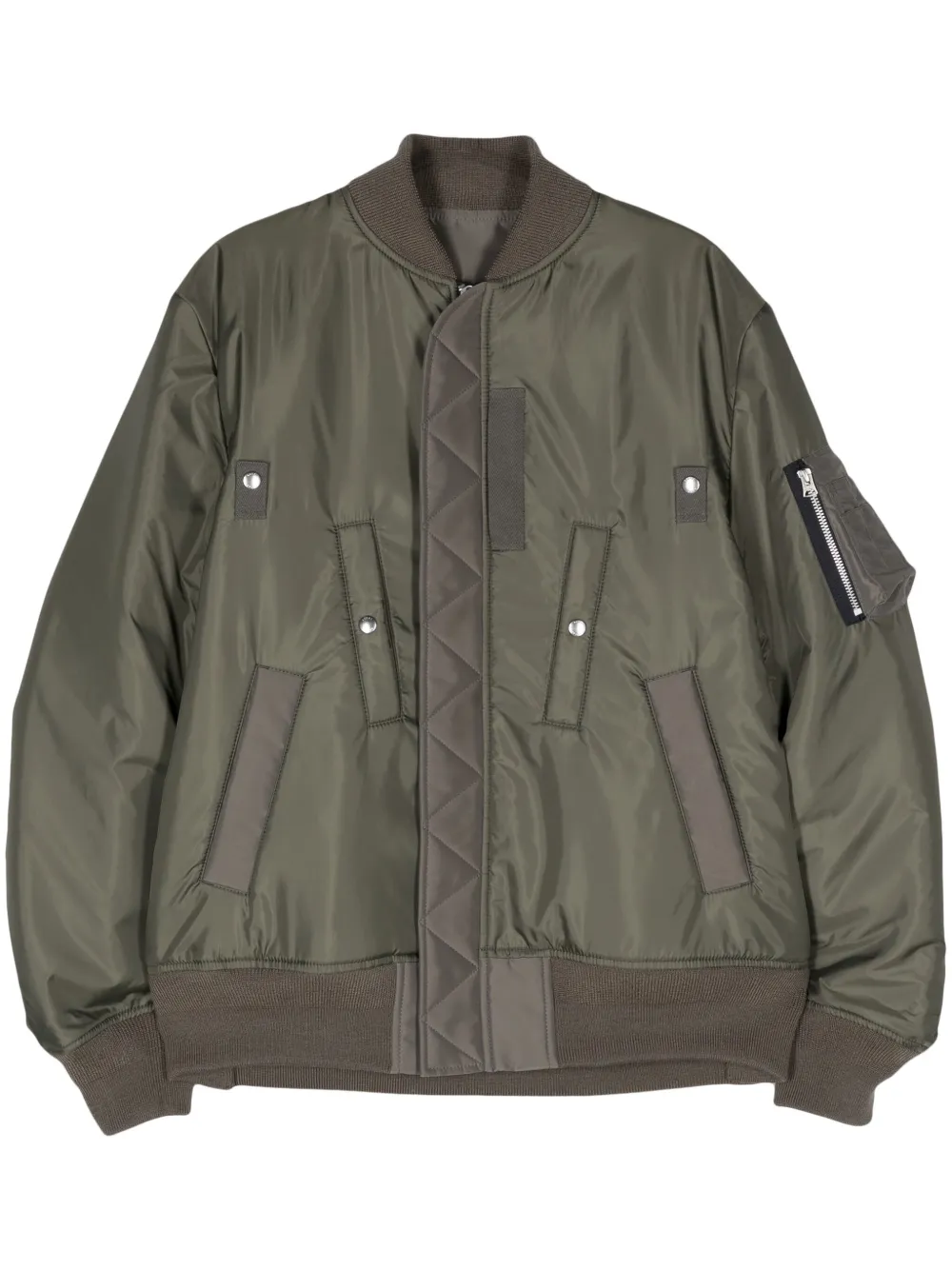 

Бомбер-пуховик SACAI, зеленый