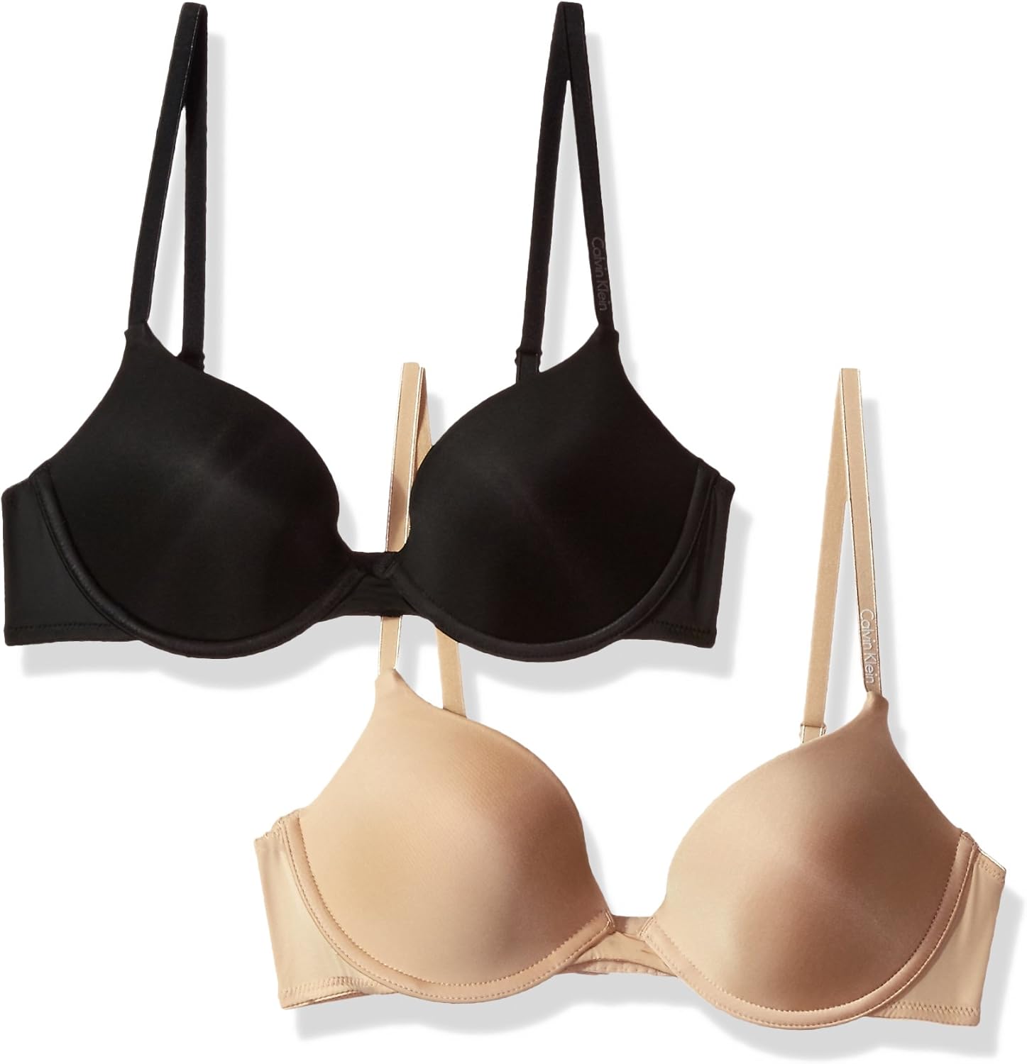 

Набор из 2 бюстгальтеров пуш-ап для женщин Calvin Klein Essence, Black/Bare