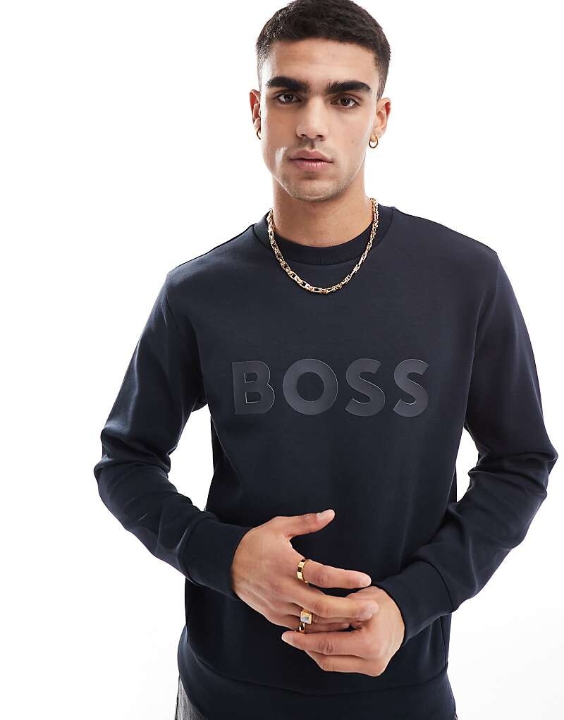 

BOSS Green – Salbo – толстовка темно-синего цвета