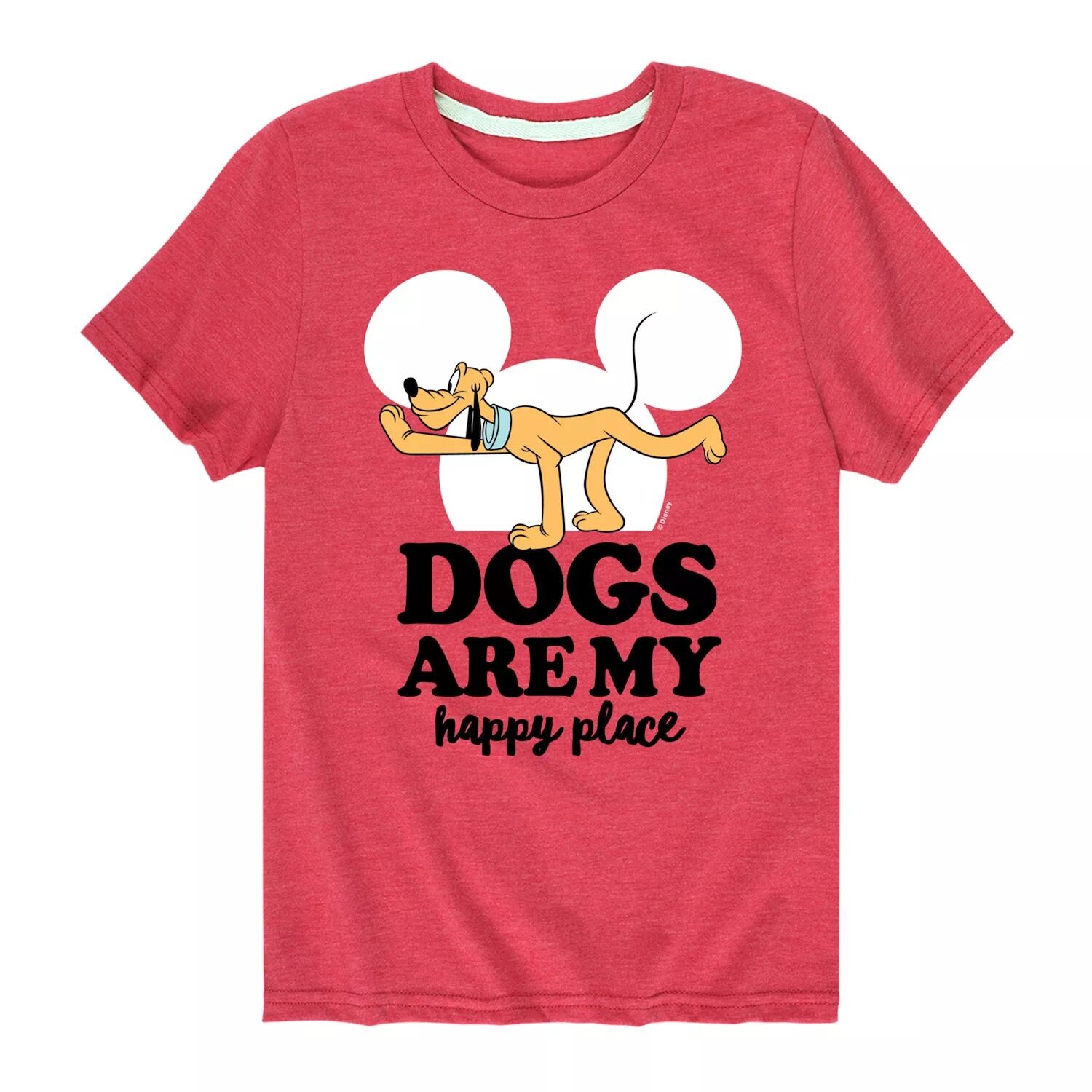 

Футболка Disney Pluto Dogs Happy Place для мальчиков 8–20 лет Licensed Character, красный
