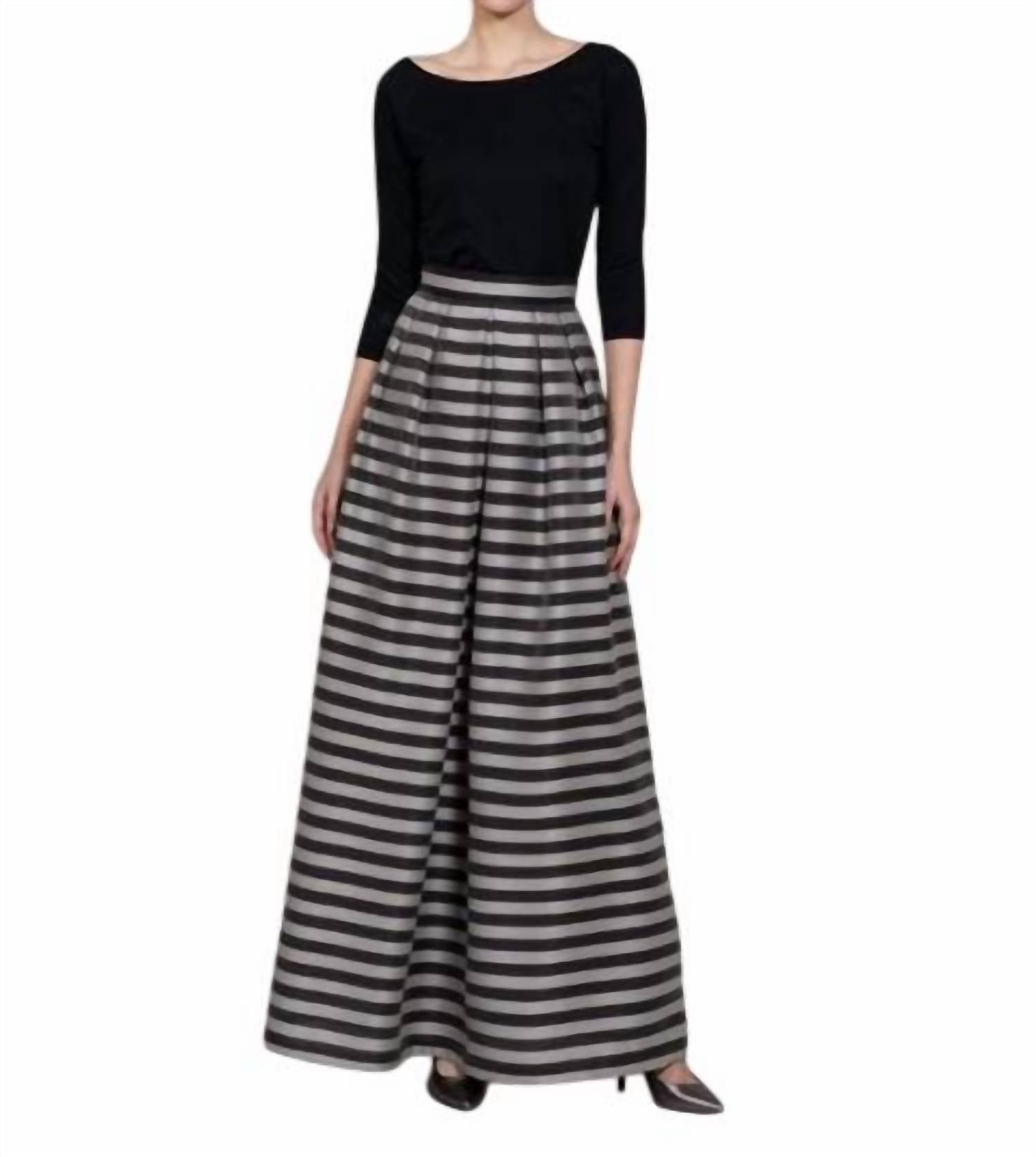 

Юбка полной длины в цвете черный тауп BIGIO Collection