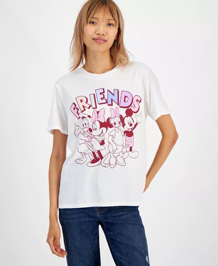 

Хлопковая футболка с круглым вырезом для юниоров Mickey & Friends Disney, белый
