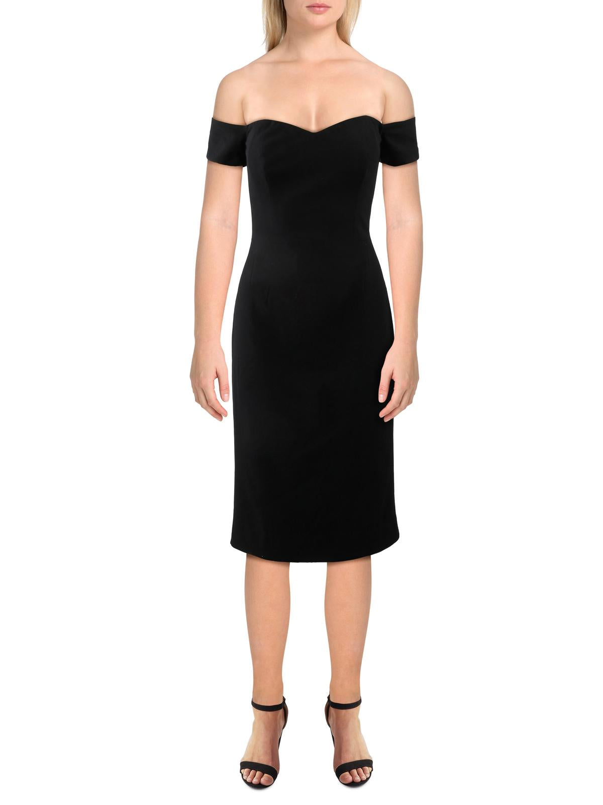 

Платье-футляр Bailey Womens с открытыми плечами Dress The Population, черный