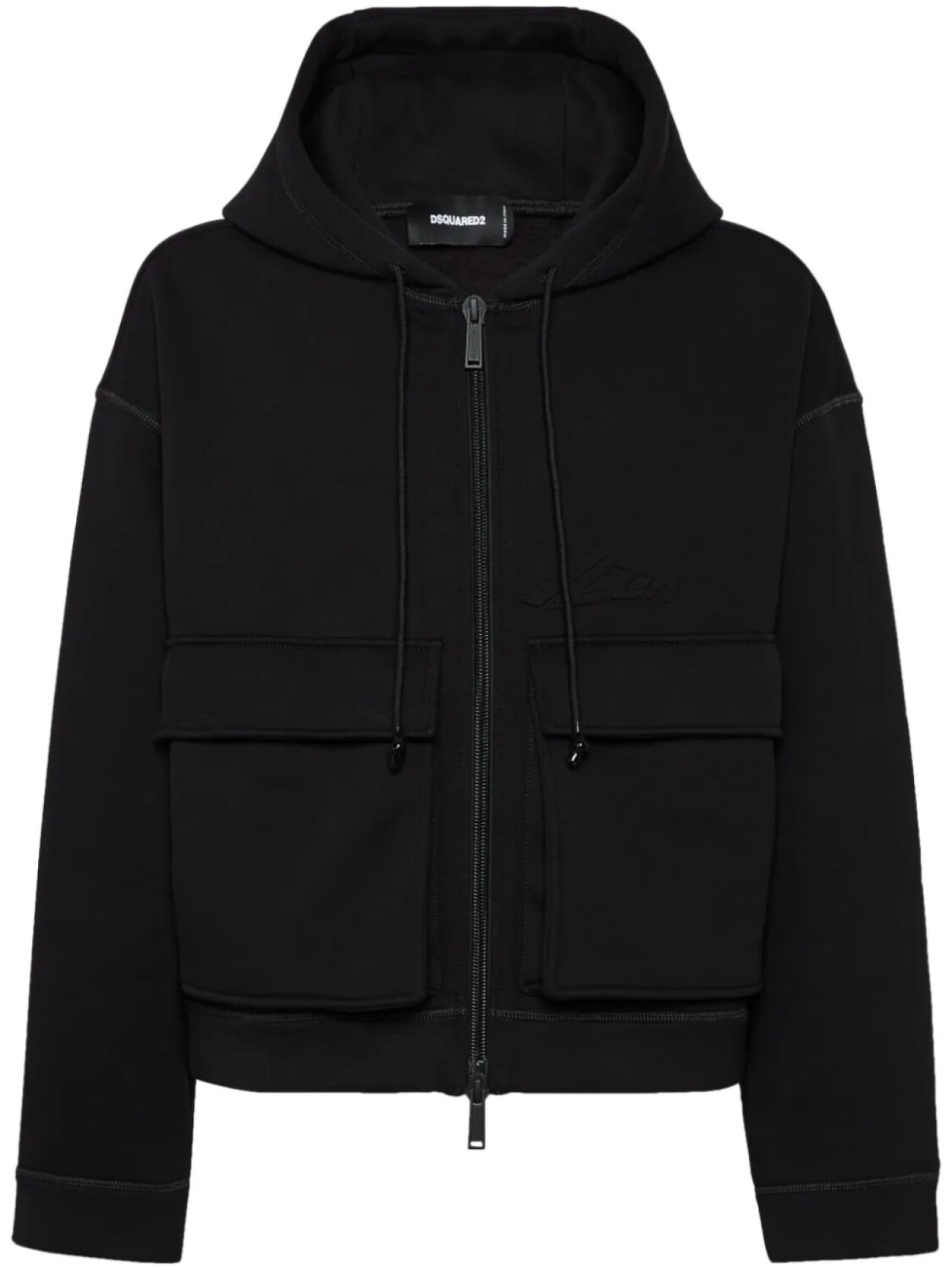 

DSQUARED2 худи Icon на молнии, черный