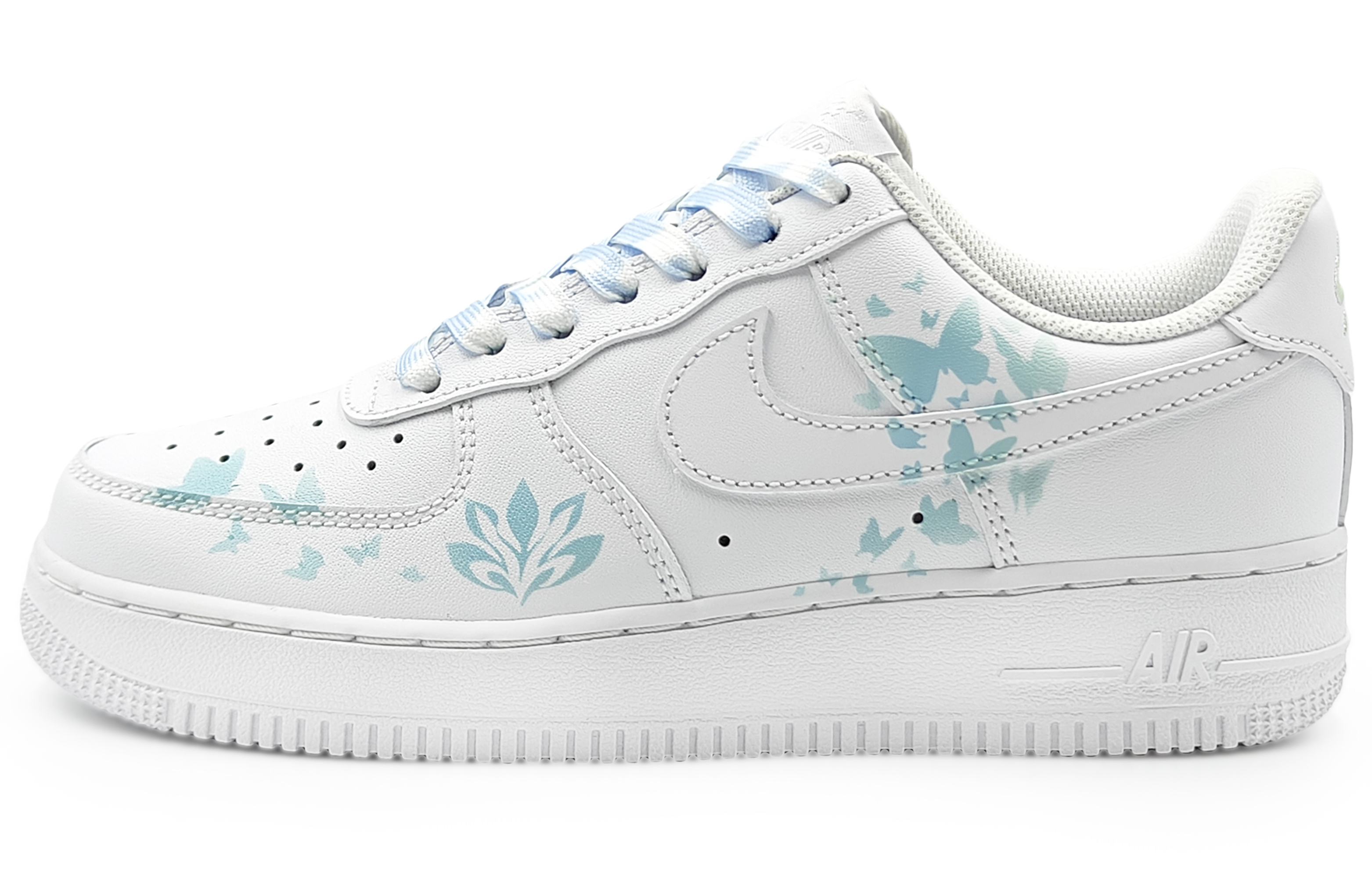 

Nike Кроссовки Air Force 1 для скейтбординга, износостойкие, низкие, мужские, сине-белые