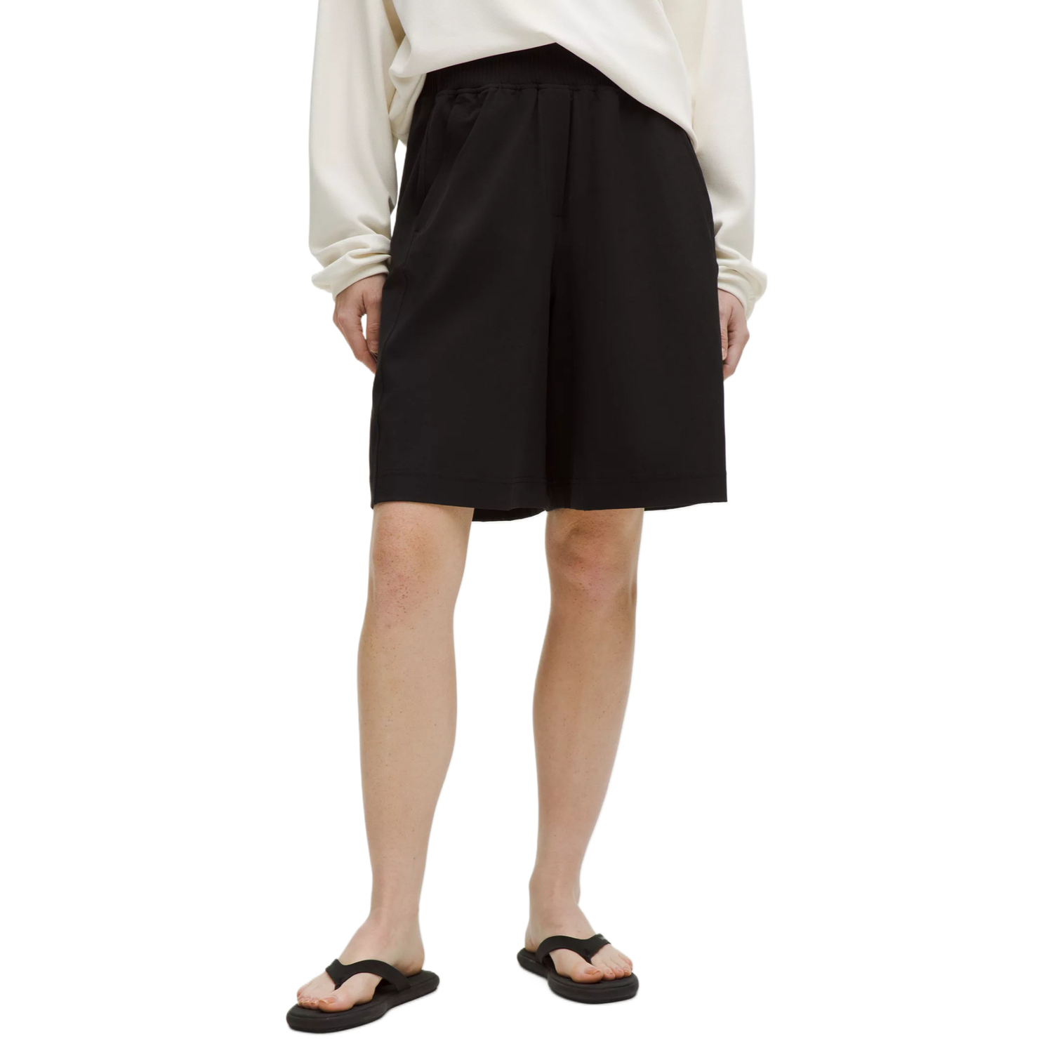 

Шорты женские Casual High Rise с рюшами на талии 9' Lululemon, черный