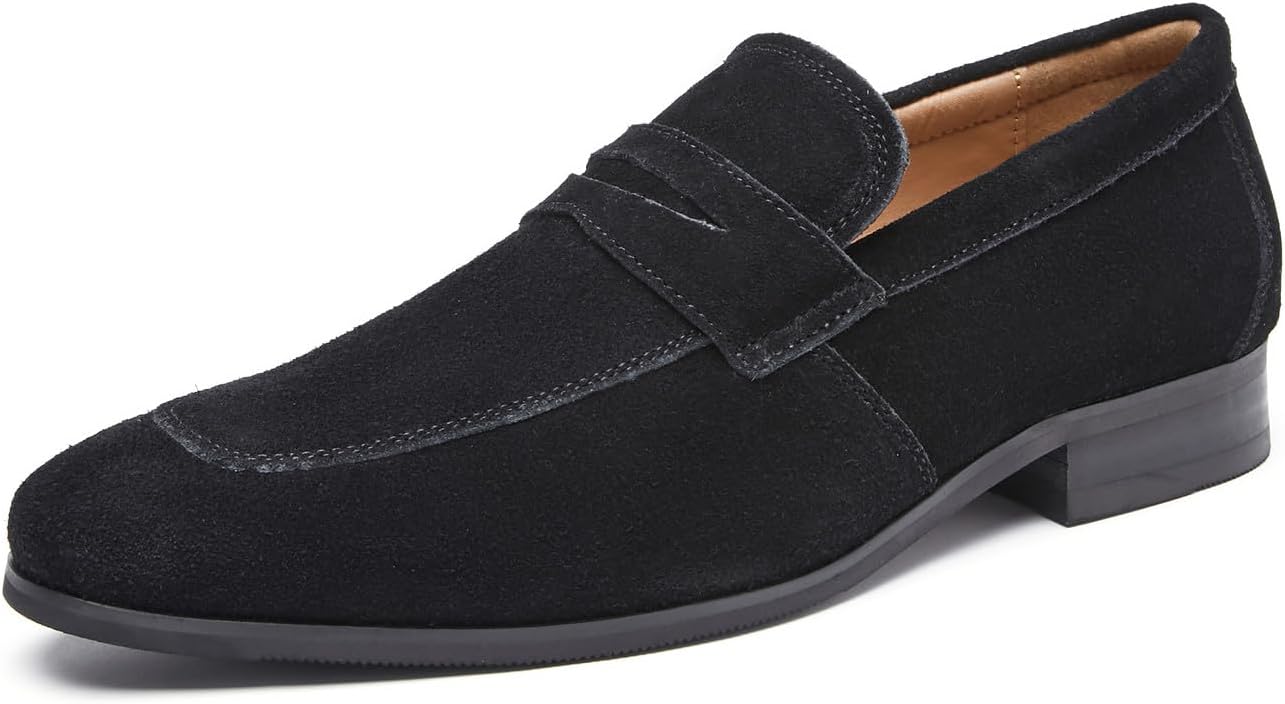 

Мужские лоферы Santimon, формальные туфли на слипоны из замши и кожи, свадебные туфли к смокингу, повседневные туфли для мужчин, черный
