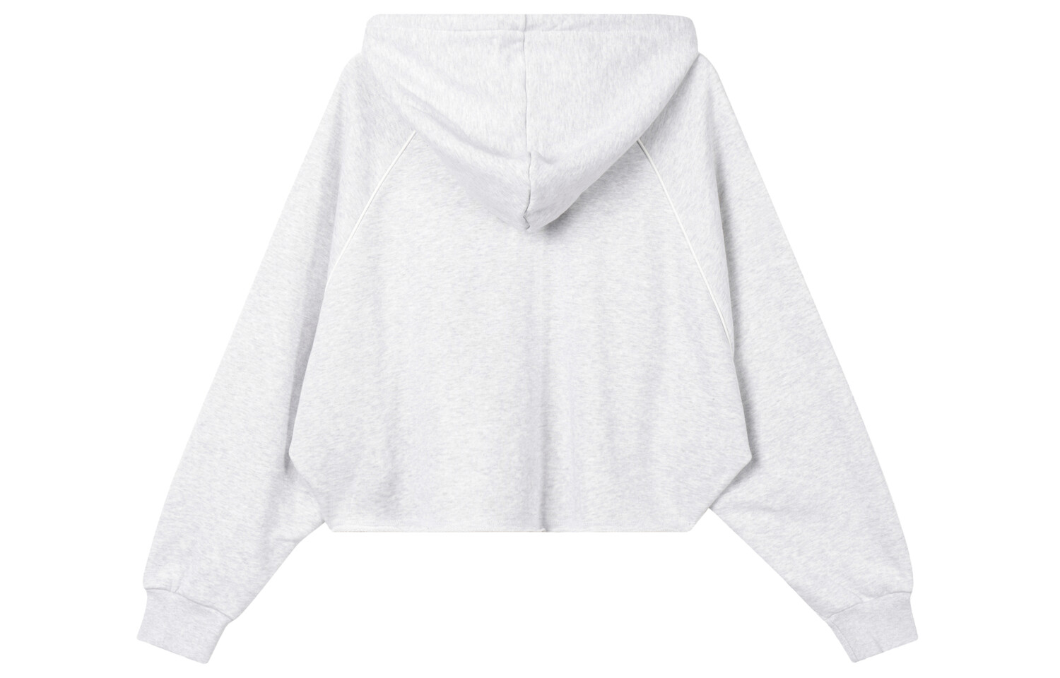 Укороченная толстовка с капюшоном женская светло-серая Adidas Originals — фото 2