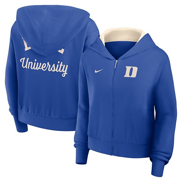 Женская худи с капюшоном и молнией royal duke blue devils mantra Nike — фото 2