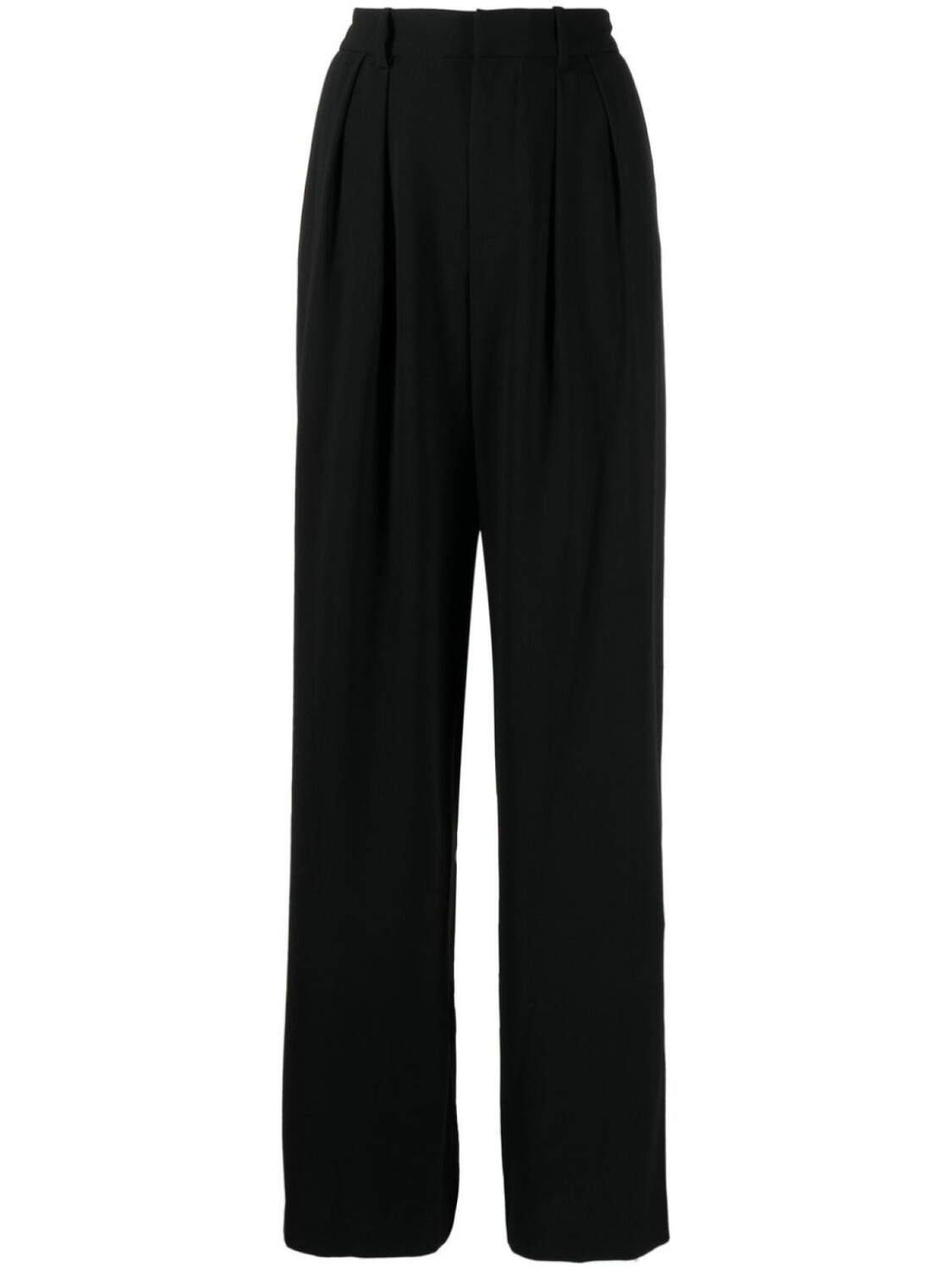 

alice + olivia pleat-detail wide-leg pants, черный