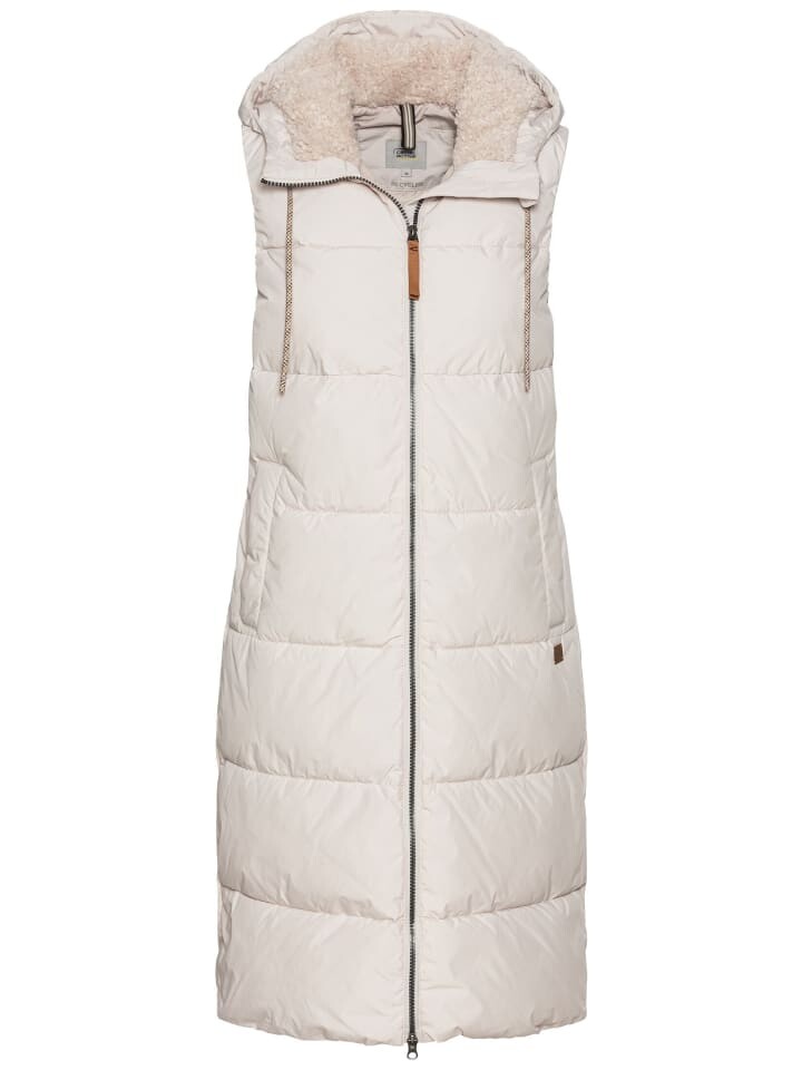 

Жилет Camel Active Lange Pufferweste mit Kapuze, цвет Pearl