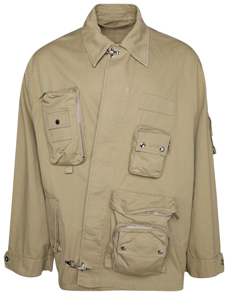 

Асимметричная утилитарная куртка Lanvin x Future, коричневый