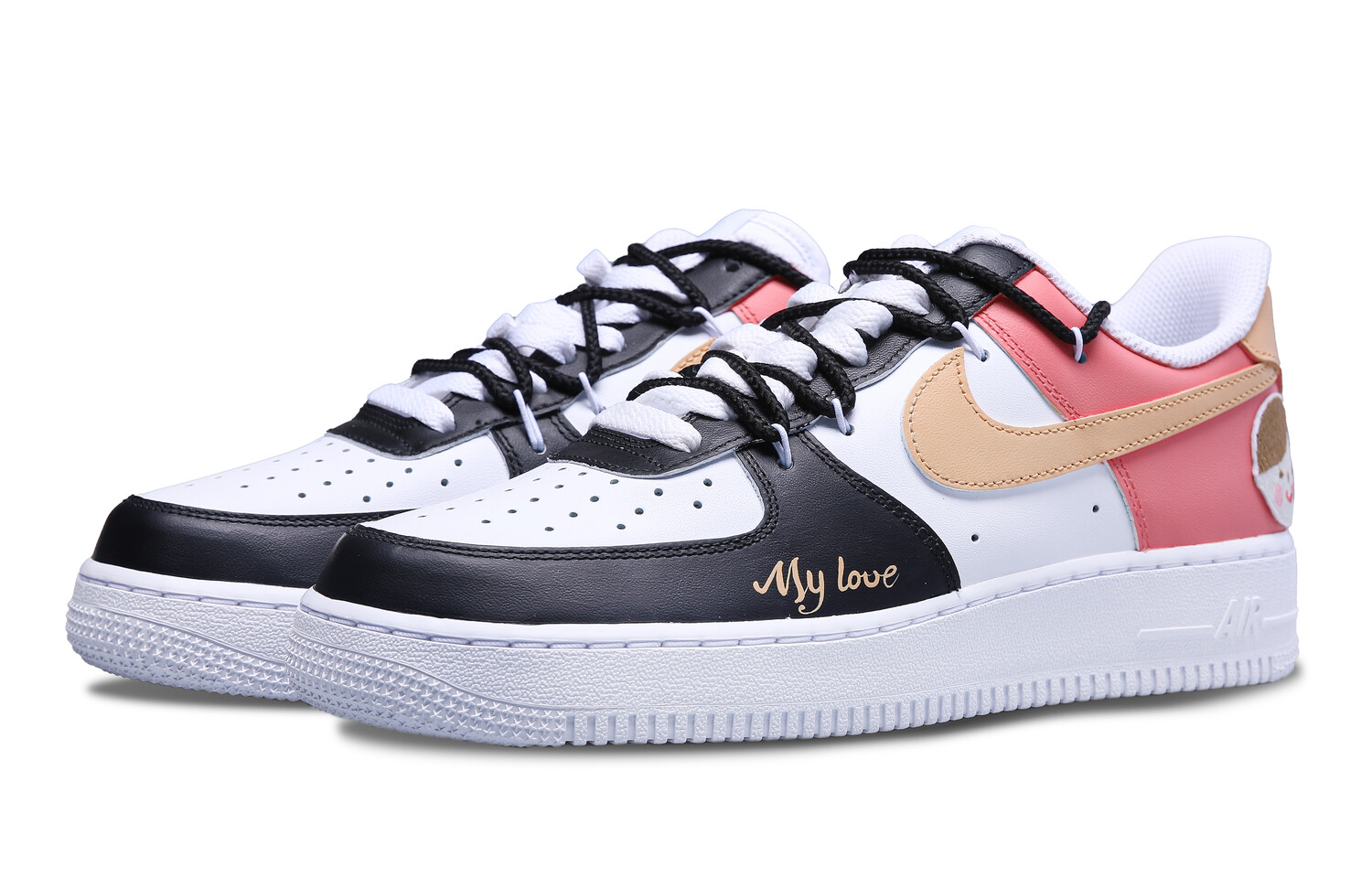 

Кроссовки Nike Air Force 1 Skateboarding Shoes Men Low-top White, розовый