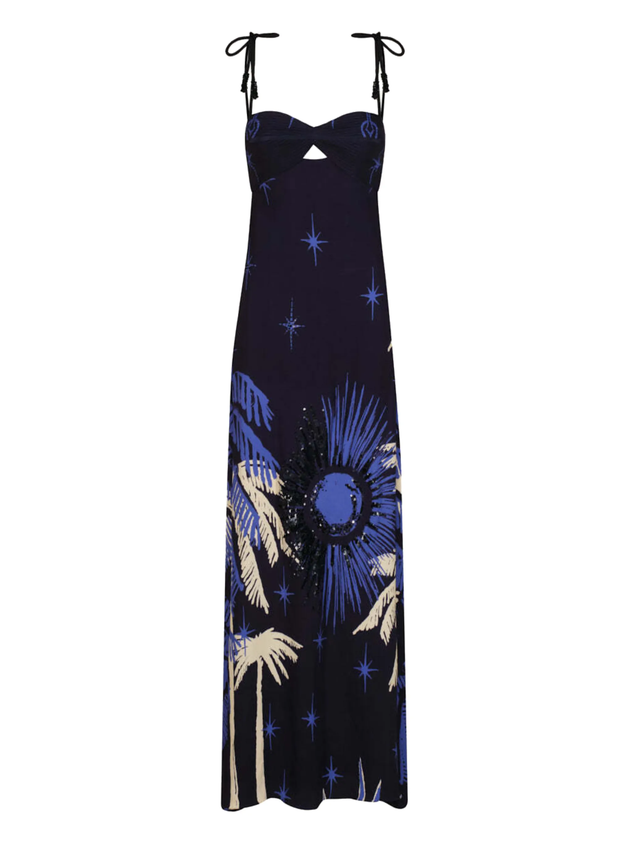 

Платье Dancing With The Shadows с принтом Johanna Ortiz, синий