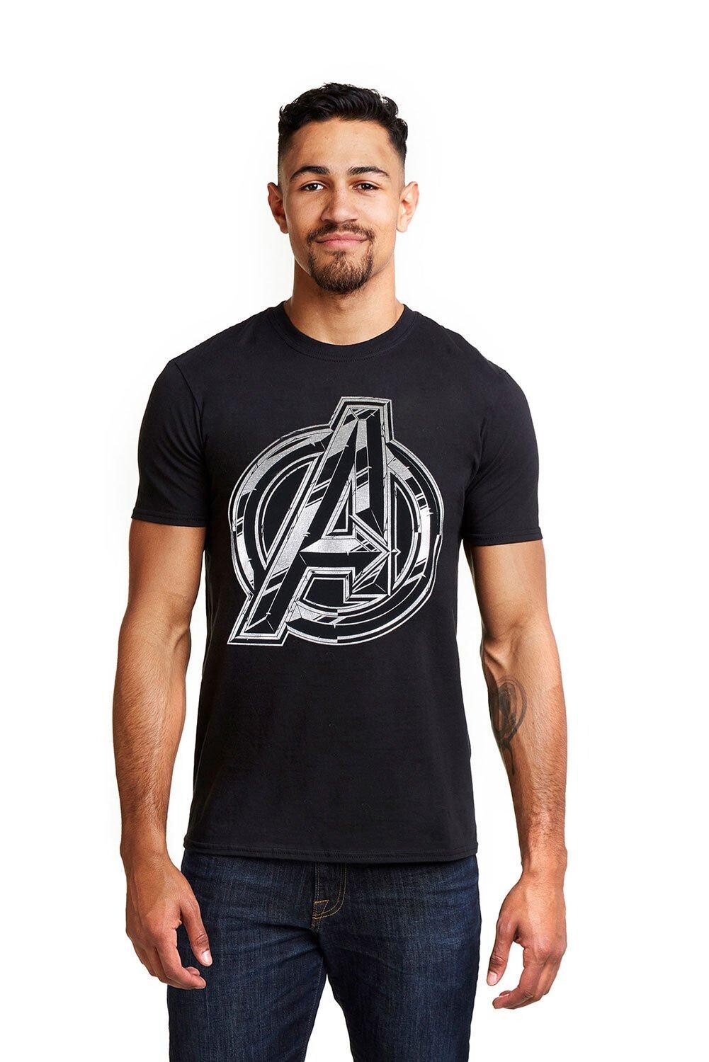 

Хлопковая футболка с логотипом Avengers Infinity Marvel, черный