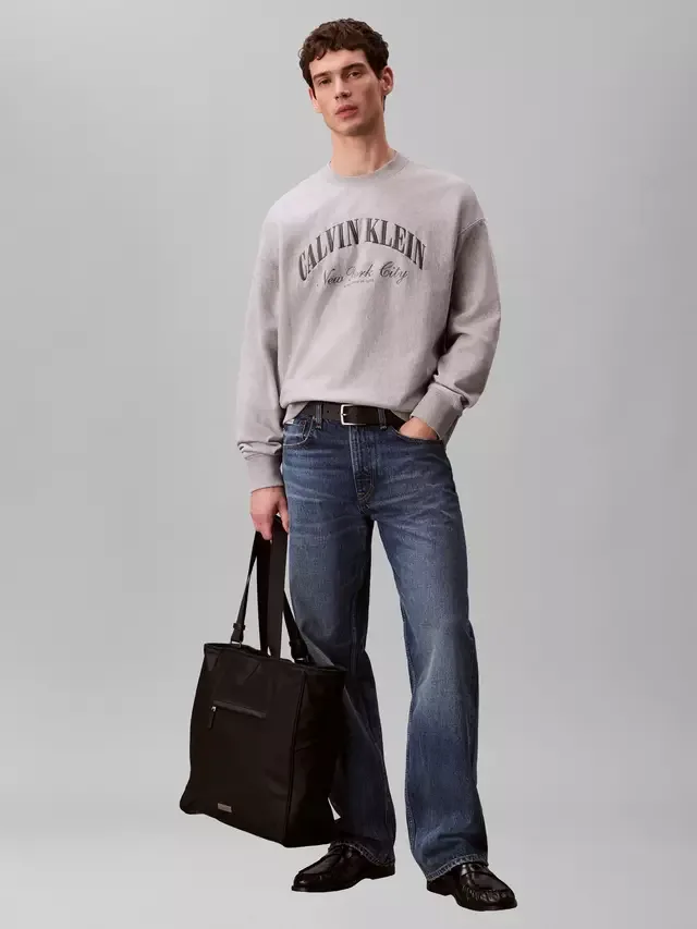 Хлопковая толстовка на молнии, цвет Героический серый меланж Calvin Klein