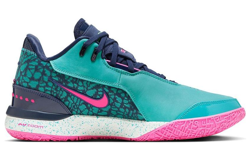 Zoom LeBron Nxxt Gen Ampd Ep South Beach Solid Outsole Nike, Зелёный Розовый — фото 2