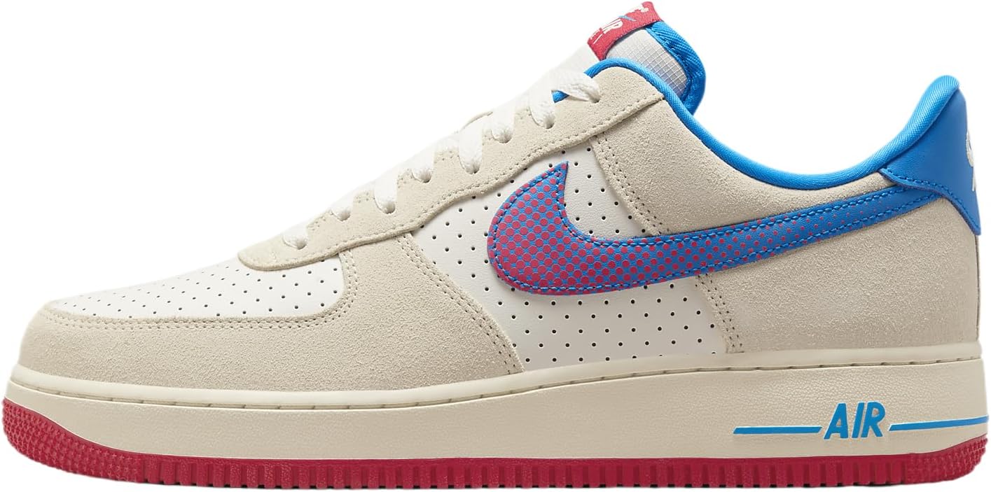 

Кроссовки Nike Air Force 1 '07 LV8 для мужчин, Coconut Milk/Sail/University Red/Photo Blue