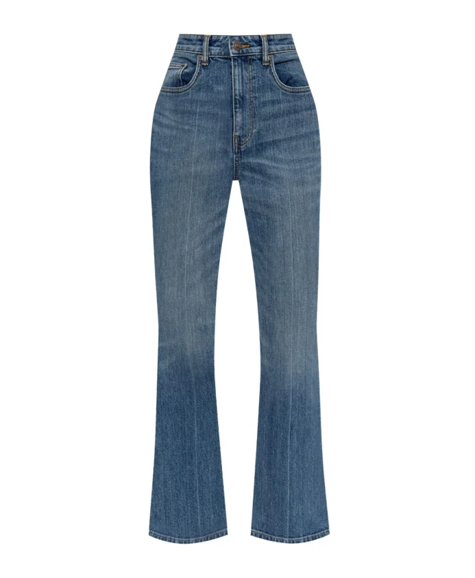 

Джинсы цвета индиго с эффектом потертости Tory Burch, синий