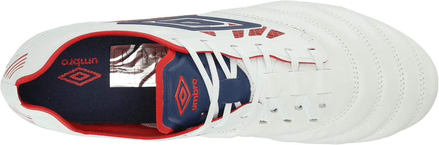 Мужские бутсы Umbro Tocco 4 Premier FG, белый/синий/красный — фото 3