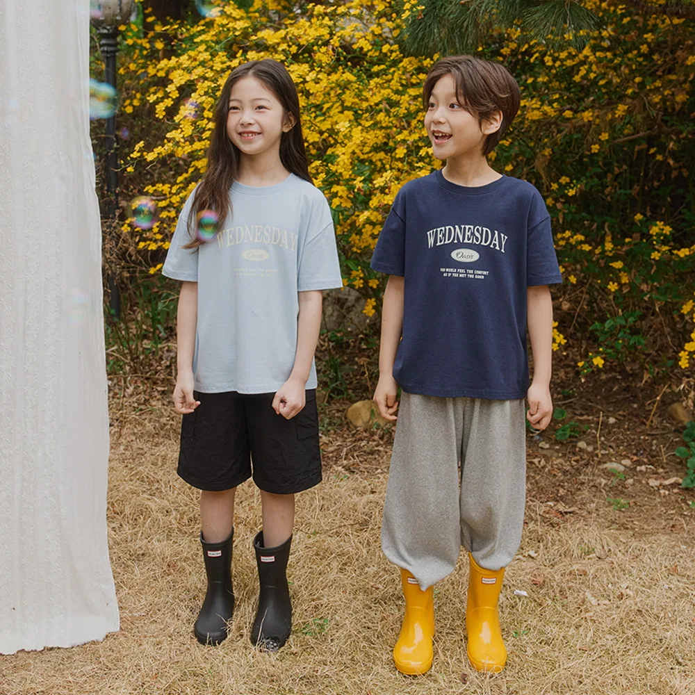 Детские спортивные брюки Button Banding меланжево-серые от Wednesdayoasis Kids — фото 2