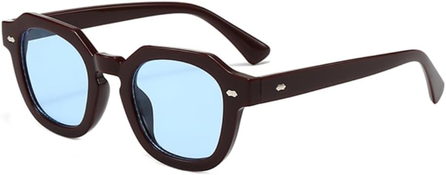 

Солнцезащитные очки с защитой UV400 | Коричневая оправа с заклепками, цветные линзы | Для женщин и мужчин, для занятий спортом на открытом воздухе и вождения DSVIGF, 06