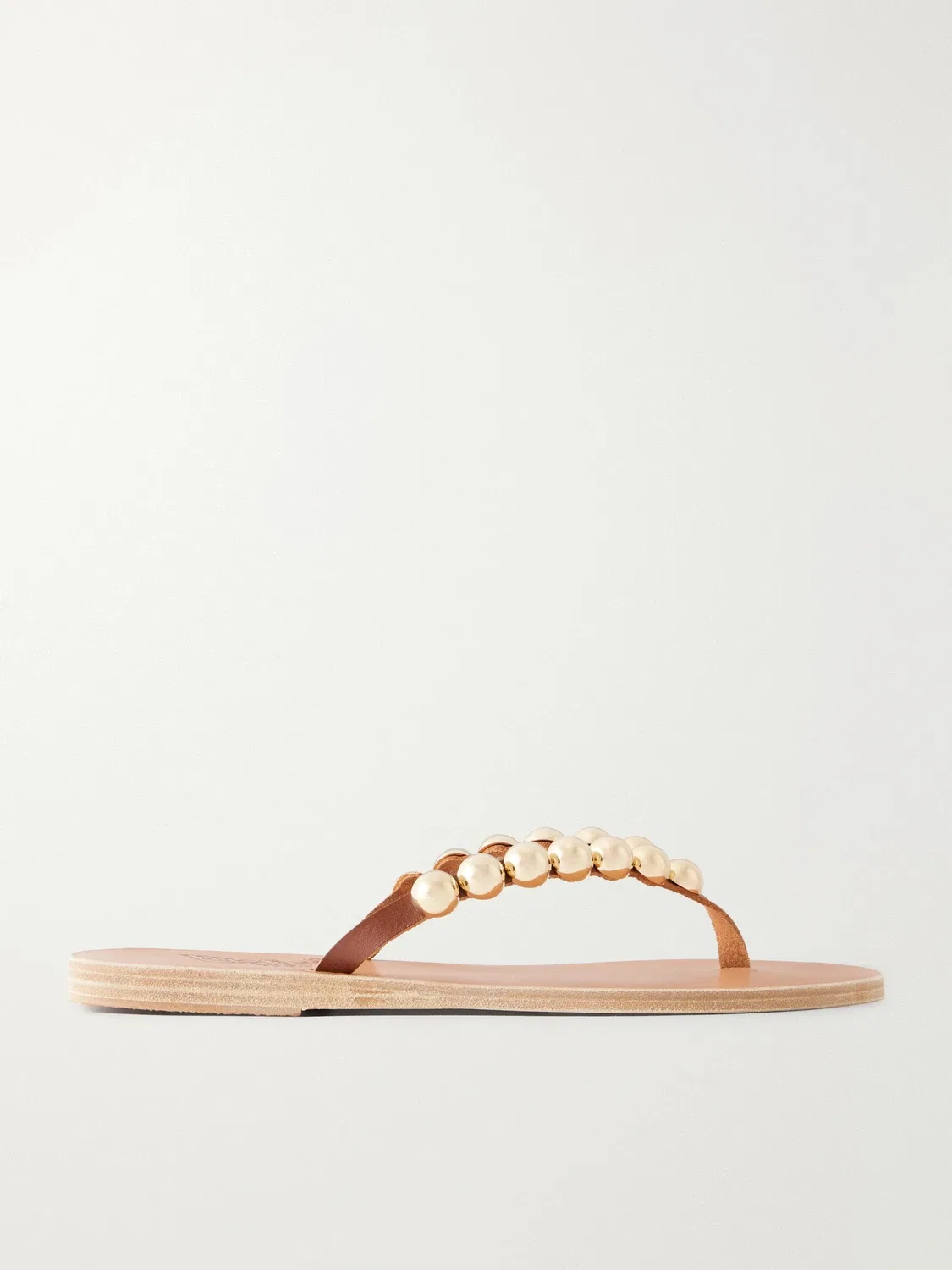 Кожаные сандалии Endoxi с заклепками Ancient Greek Sandals, коричневый