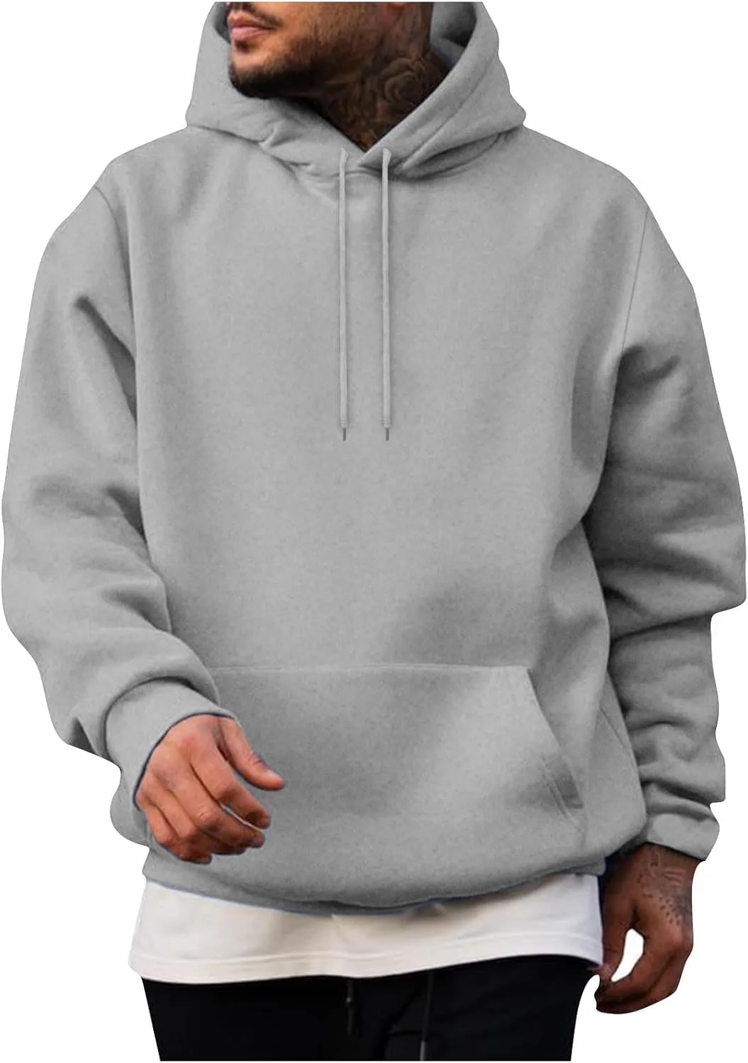 

Мужской худи с карманом, Casual, Loose Fit